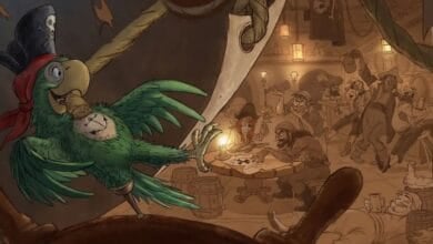 Barker Bird in the new Pirates of the Caribbean bar / lounge in the Magic Kingdom