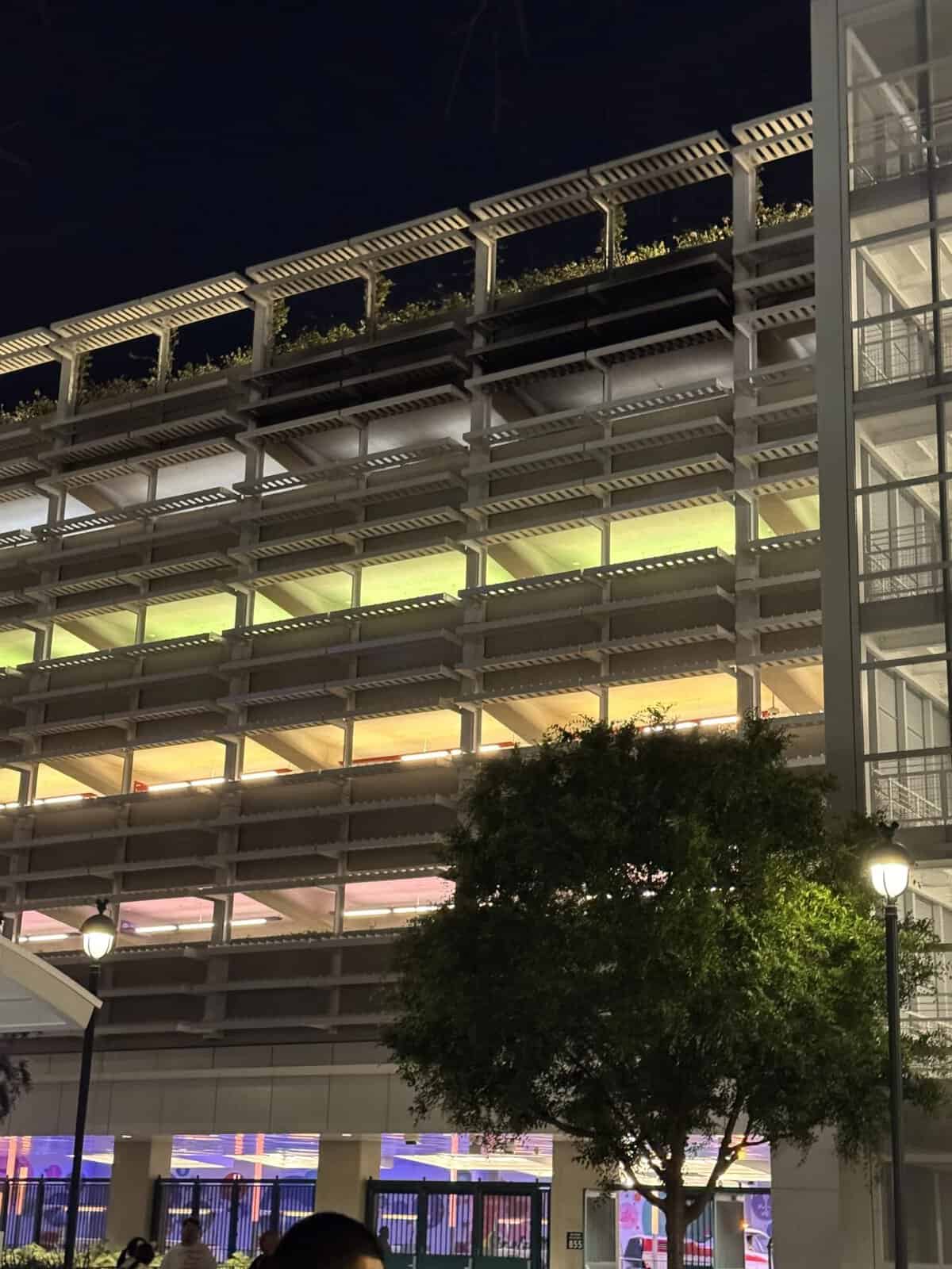 Smoke damage from Disneyland Car Fire
