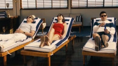 Joshua Jackson, Phillipa Soo, and Sean Teale in Doctor Odyssey