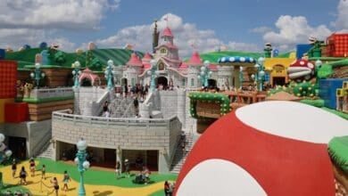 A vibrant area, SUPER NINTENDO WORLD, at Universal Epic Universe
