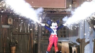Mickey Mouse in Fantasmic at Disneyland