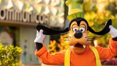 Goofy outside CommuniCore Hall for Cool Kid Summer