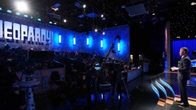 A Jeopardy! game show set