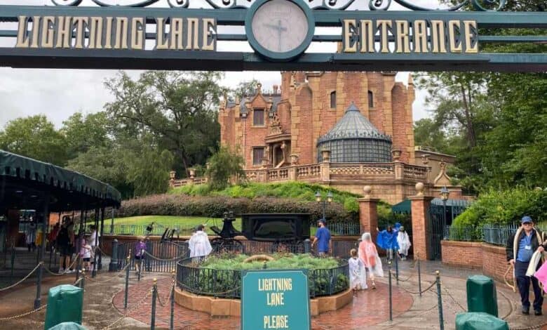 Entrance to the “Haunted Mansion” attraction at Disney World's Magic Kingdom