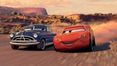Lightning McQueen (Owen Wilson) and Doc Hudson (Paul Newman) in 'Cars'
