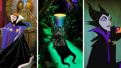 Three Images: (Left) Snow White Evil Queen, (Middle) Maleficent Candle Holder, (Right) Maleficent from Sleeping Beauty