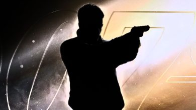James Bond holding a gun in "007 First Light"