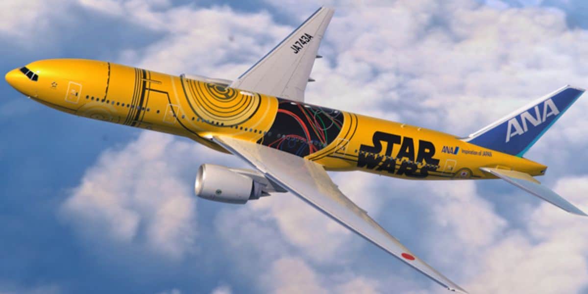 The exterior of the C-3PO ANA jet.