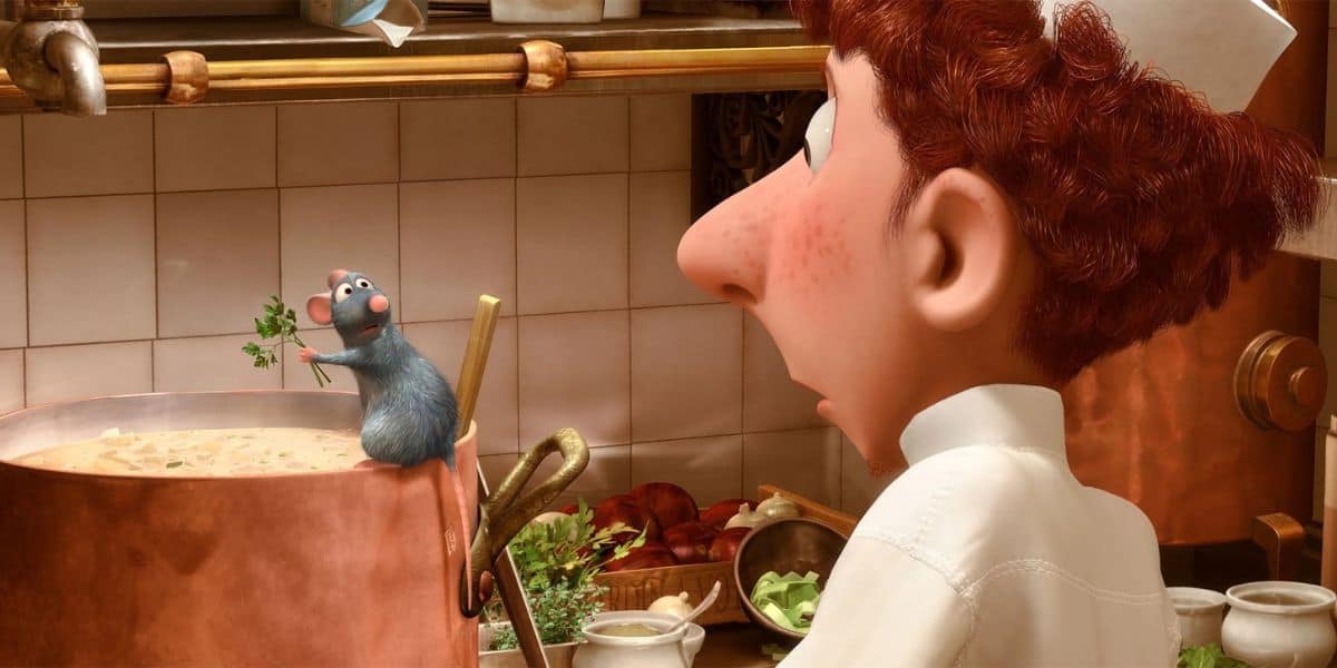 Linguini and Remy in Ratatouille