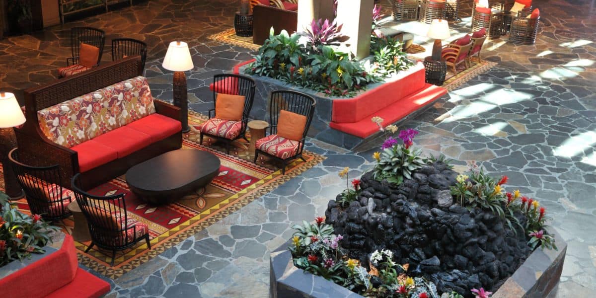 The lobby at Disney's Polynesian Village Resort