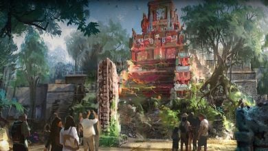 concept art for Indiana Jones Ride in Disney World's Tropical Americas area