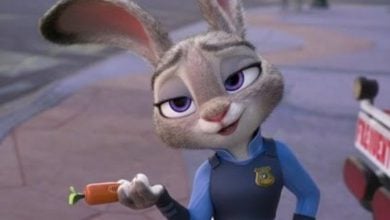 Judy Hopps holding a carrot in 'Zootopia'