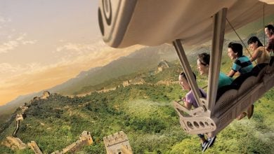 Guests ride Soaring Over the Horizon at Shanghai Disneyland