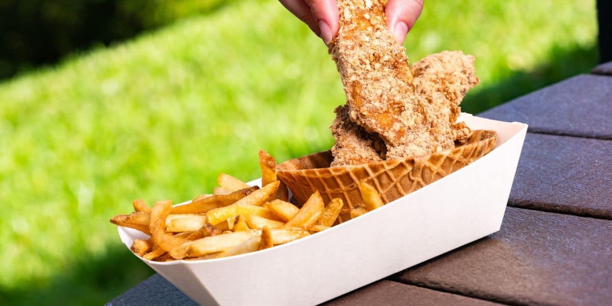 sauced chicken strips at Walt Disney World