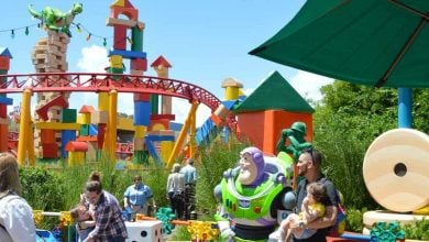Buzz Lightyear meeting guests in Toy Story Land at Disney's Hollywood Studios