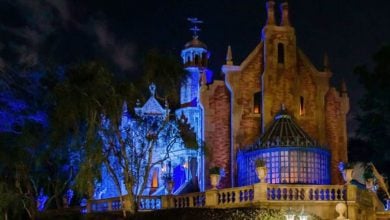 Magic Kingdom Park's Haunted Mansion at night.