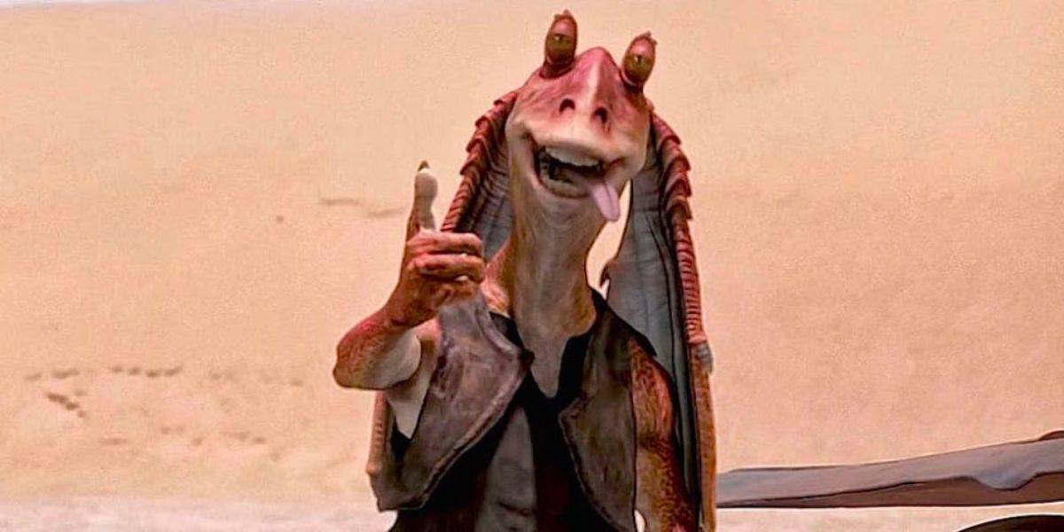 Jar Jar Binks giving a thumbs-up