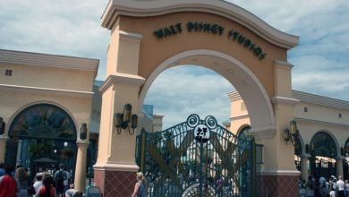 The main entrance gate to Walt Disney Studios Park.