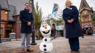 Olaf animatronic in World of Frozen in Disneyland Paris