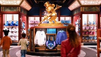 Guests inside a store at Disneyland Paris
