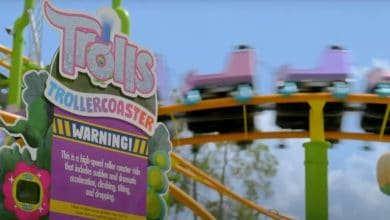 sign for Trollercoaster in Dreamworks Land in Universal Studios Florida