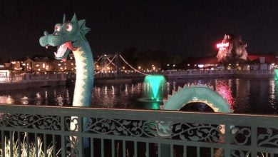 The LEGO serpent at Disney Springs.