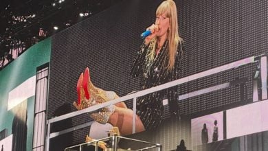 Taylor Swift electrifies the stage in a glittering costume