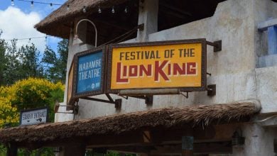 Festival of the Lion King entrance sign