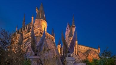 Hogwarts Castle at night