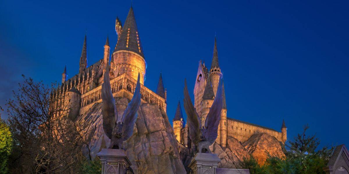 Hogwarts Castle at night