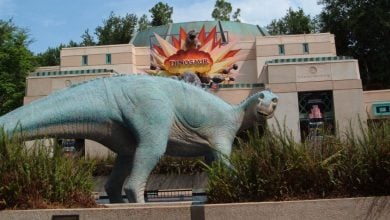 The statue outside DINOSAUR at Walt Disney World Resort