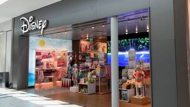A Disney Store entrance in a Florida mall.