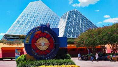 The Imagination Pavilion at EPCOT, featuring the entrance to Journey Into Imagination With Figment