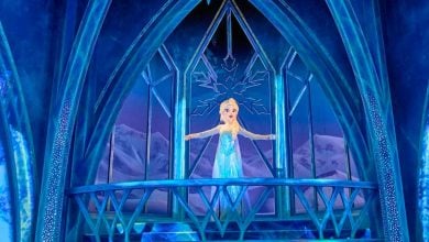 The new Elsa animatronic singing 'Let it Go' on Frozen Ever After ride in EPCOT