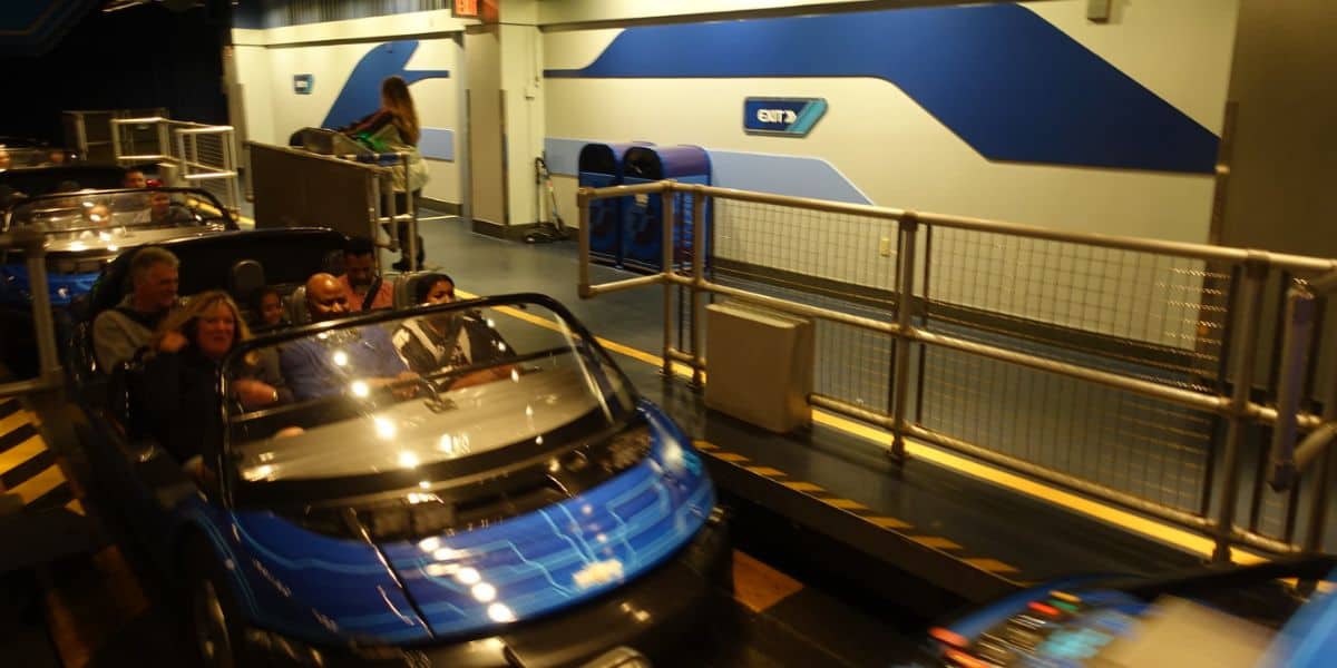 The loading area for Test Track at EPCOT