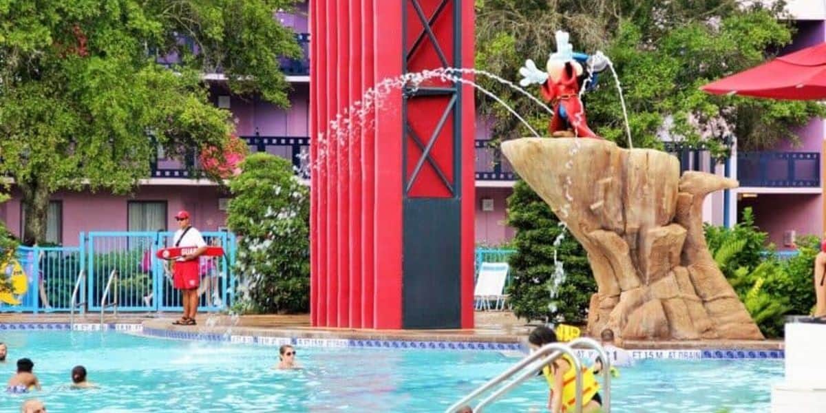 The Fantasia pool at Disney's All-Star Movies Resort