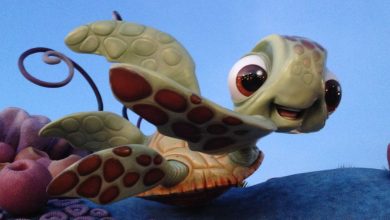 Squirt the sea turtle at Disney's Art of Animation Resort.