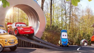 Lightning McQueen, Mater, and Luigi on Cars Road Trip