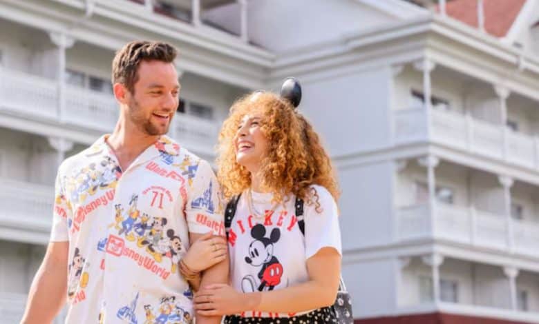 a couple at a disney world hotel