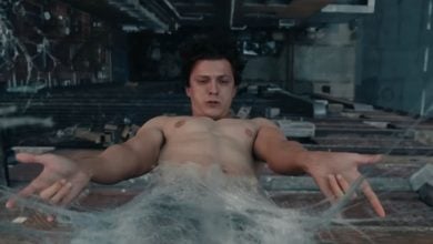 Tom Holland as Spider-Man shooting webs from wrists as part of his DNA "rebirth" in 'Spider-Man: Brand New Day'