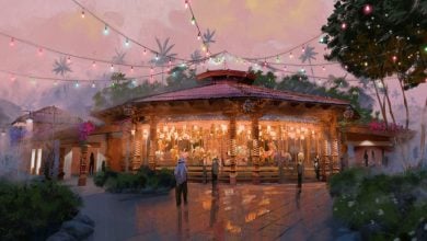 The animal carousel in Tropical Americas-themed Pueblo Esperanza at Disney's Animal Kingdom Theme Park