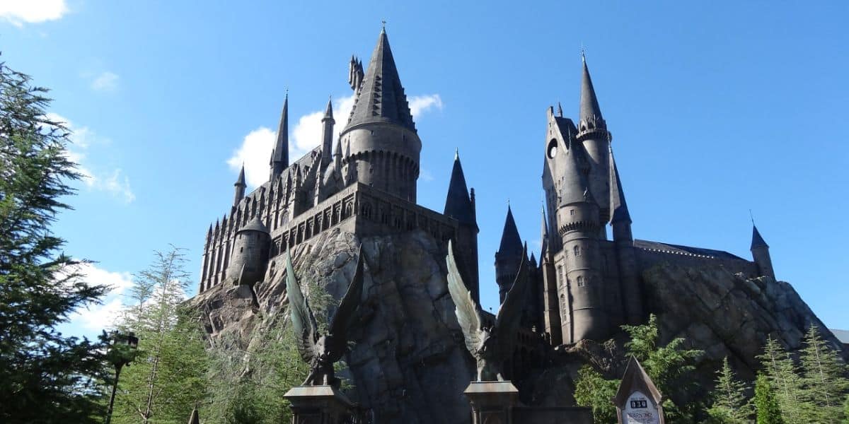 Hogwarts Castle on a sunny day at Universal Orlando