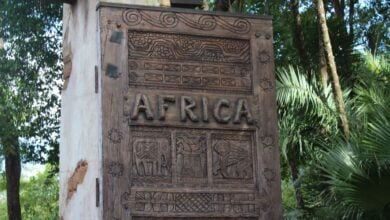 The Africa entrance sign at Disney's Animal Kingdom Theme Park