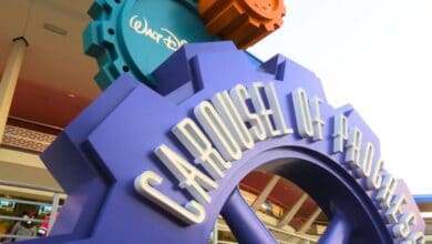 carousel of progress entrance in tomorrowland disney world