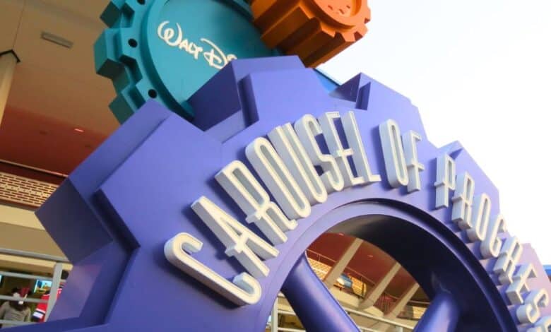 carousel of progress entrance in tomorrowland disney world