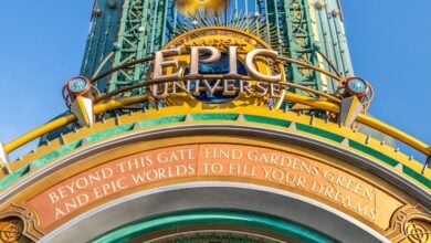 close up of epic universe entrance in universal orlando resort