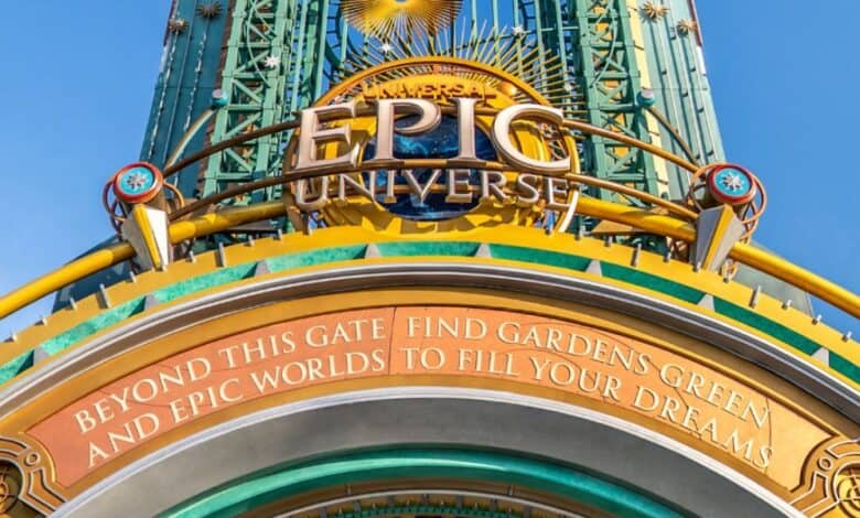 close up of epic universe entrance in universal orlando resort