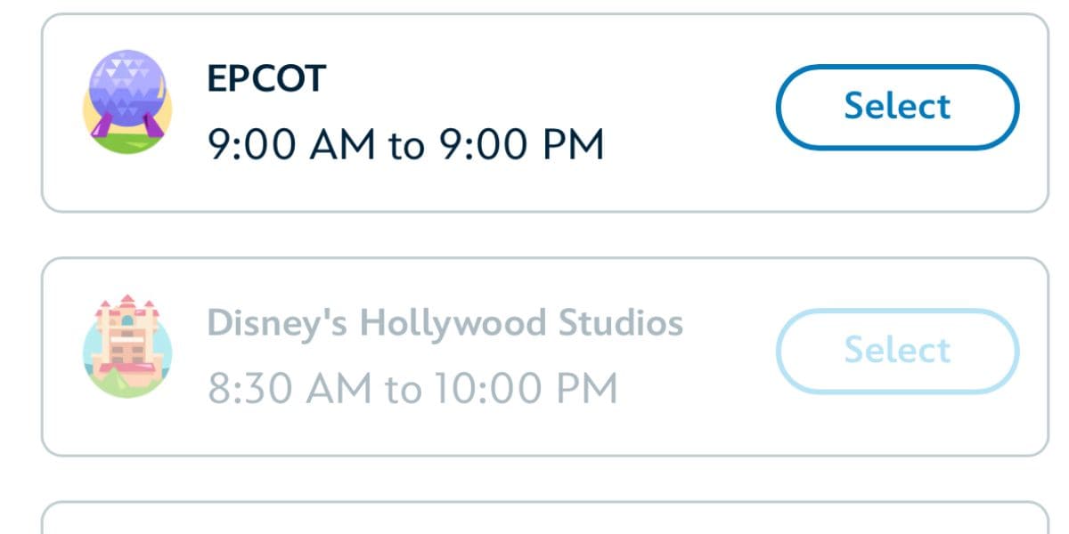 EPCOT welcomes guests May 4th, 9 AM–9 PM; Disney’s Hollywood Studios closed, usually open 8:30 AM–10 PM.