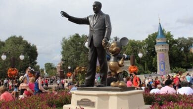 The Partners Statue of Walt Disney and Mickey Mouse at the Magic Kingdom