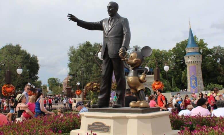 The Partners Statue of Walt Disney and Mickey Mouse at the Magic Kingdom